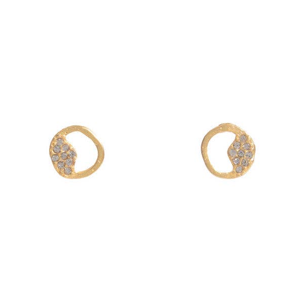Small Apple Crystal Studs