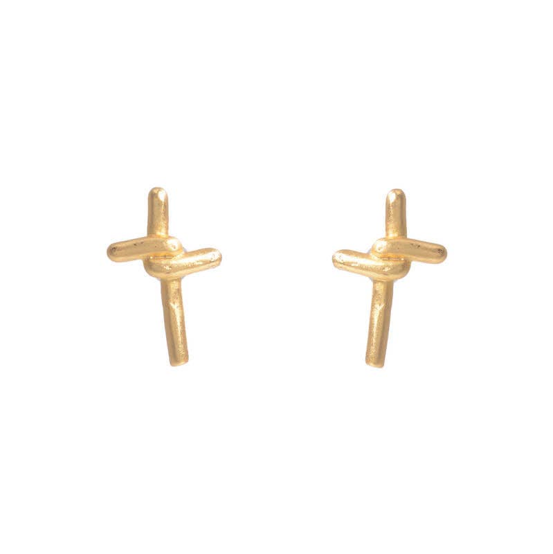 Small Cross Studs