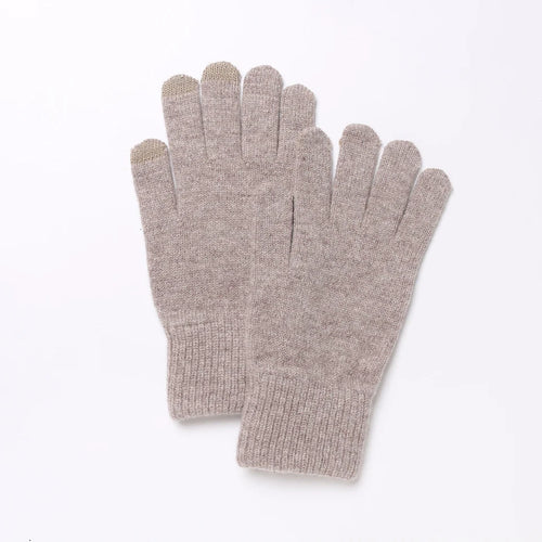 Merino Touchscreen Gloves in Mocha