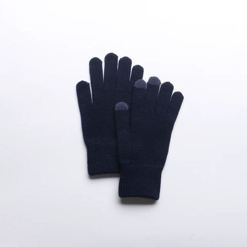 Merino Touchscreen Gloves in Navy