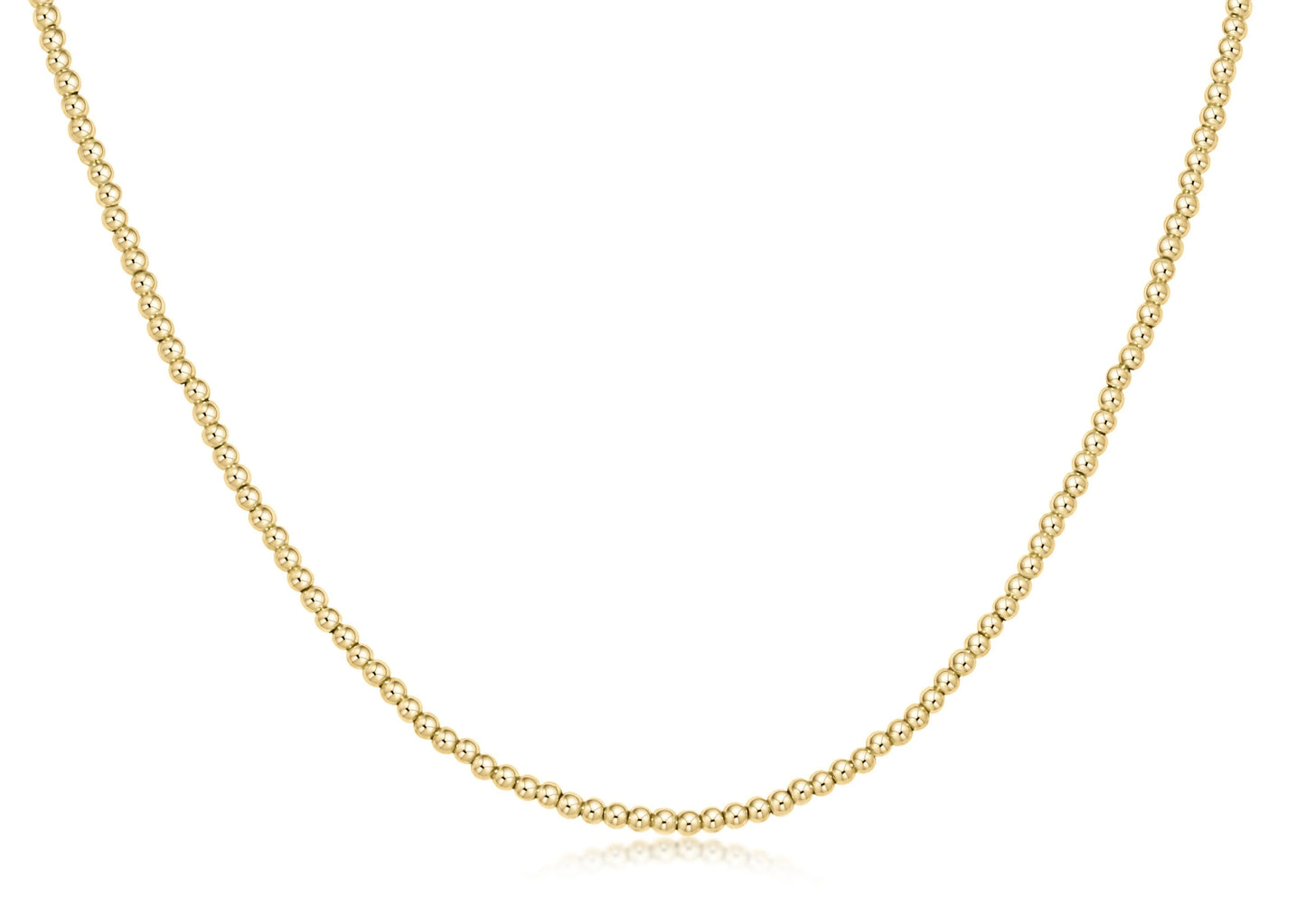 15" Choker Beaded - Classic Gold 2mm