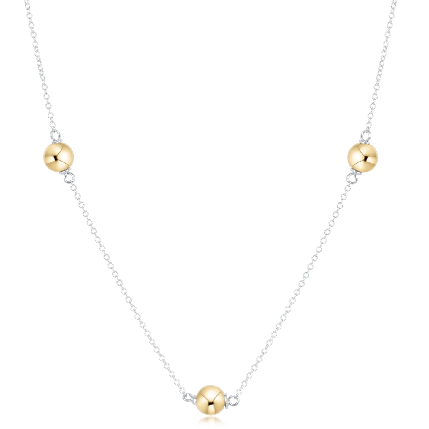 17" Choker Simplicity Chain Mixed Metal - Classic 6mm