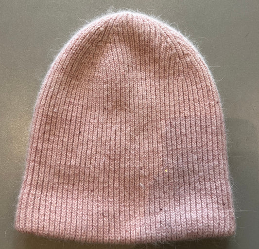 Angora Sequin Beanie in Pink