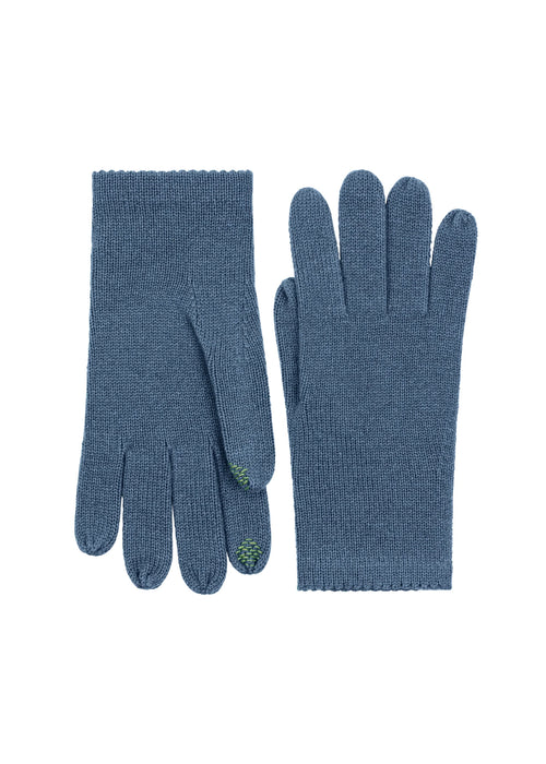 Cashmere Texting Gloves in Blue