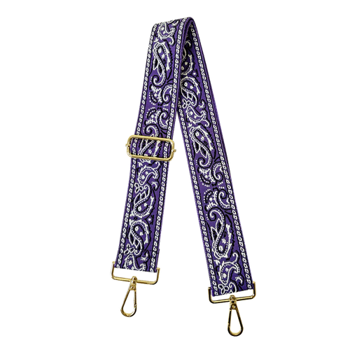 Mix & Match Bag Strap in Purple Paisley