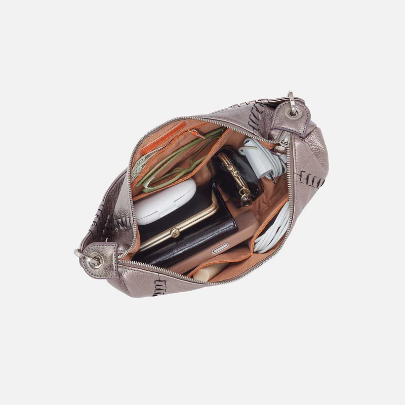 Opal Mini Shoulder Bag in Pewter Spur