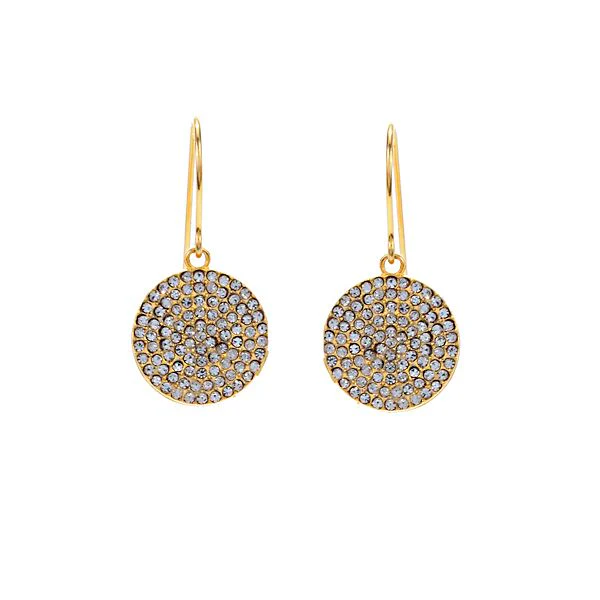 Small Pave Disc Earrings