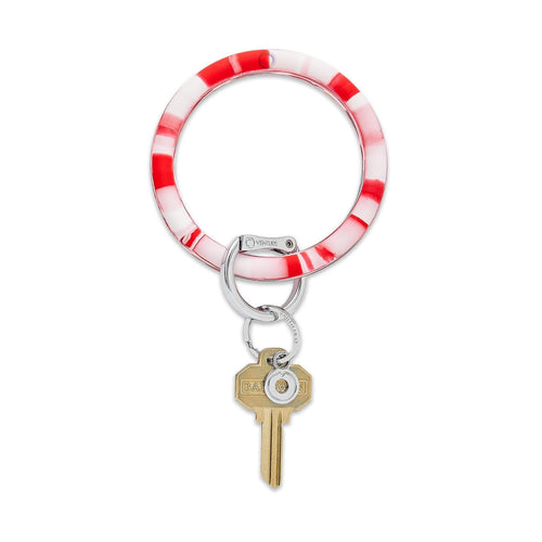 Big O Silicone Key Ring in Cherry on Top Marble