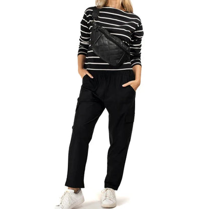 Emily Sling Bag in Solo Pebbled (Black)
