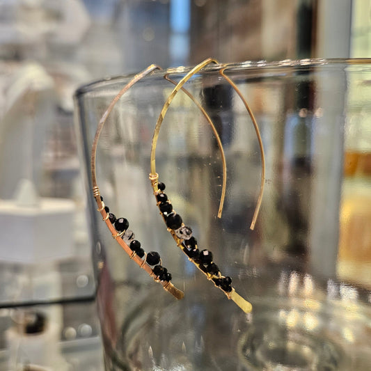 Onyx Pull Through Earrings