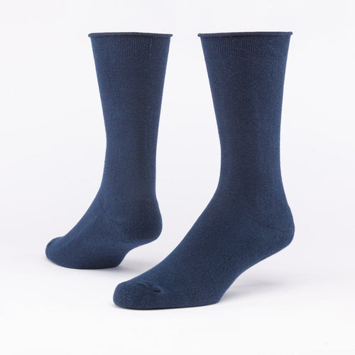 Cushion Crew Socks in Navy