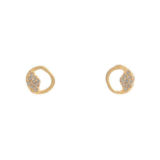 Small Apple Crystal Studs