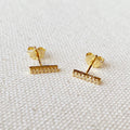 Dainty Bar Stud Earrings