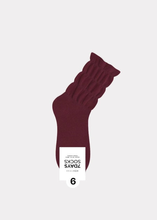 Non-Binding Shirring in Burgundy