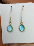 Blue Topaz Drop Earrings