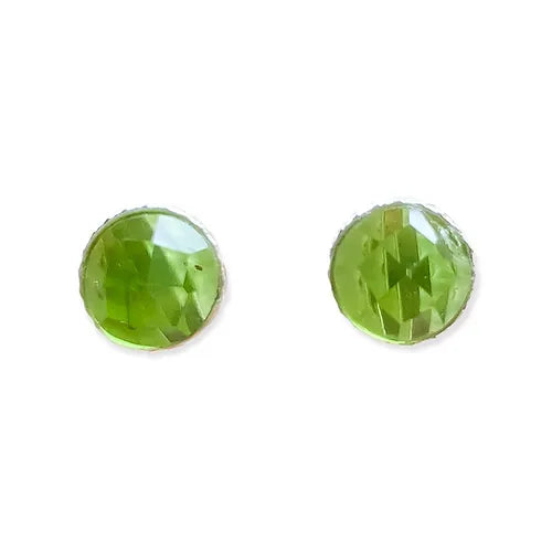 Peridot Bezel Studs