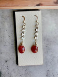 Ruby Chain Earrings