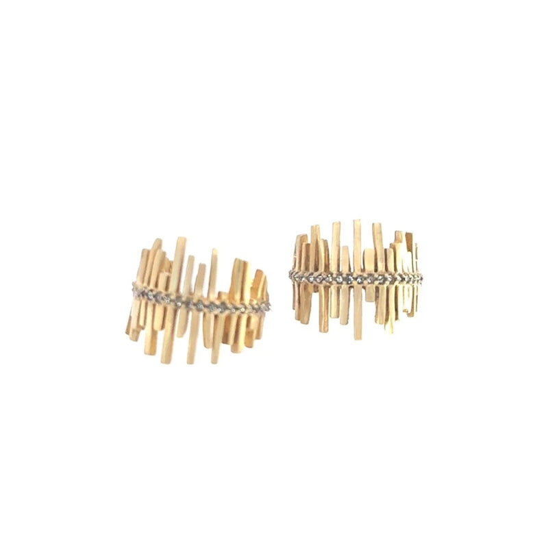 Skyline Huggie in Brass
