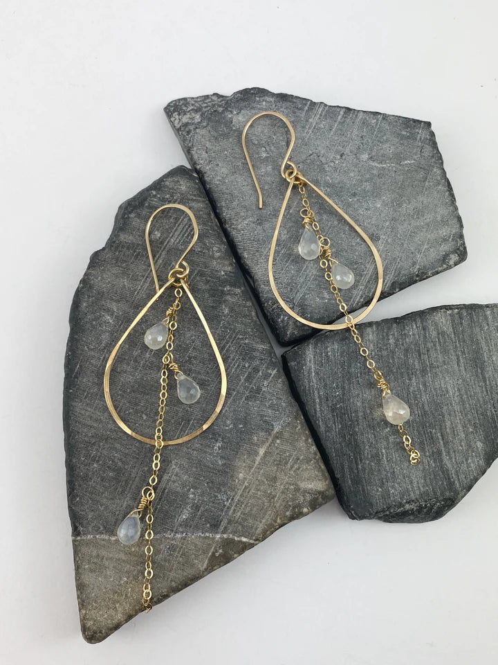 Moonstone Teardrop Earrings