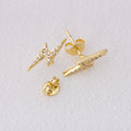 Mini Lightning Bolt Stud Earrings