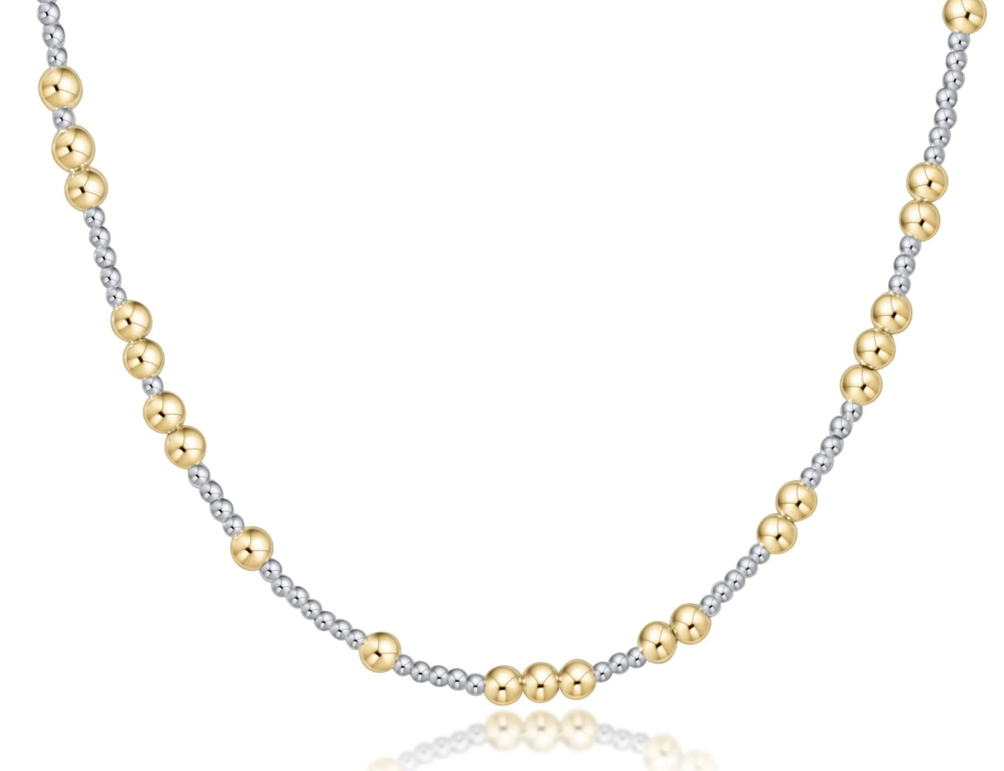 17" Choker Beaded - Hope Unwritten Mixed Metal 4mm
