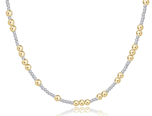 17" Choker Beaded - Hope Unwritten Mixed Metal 4mm