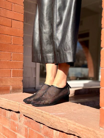 Stunning Mesh Wedge in Black