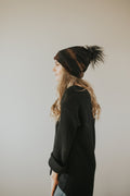 Freya Beanie in Onyx Shibori