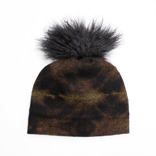 Freya Beanie in Onyx Shibori