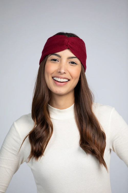 Cashmere Headband in Maroon