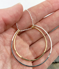 Mixed Metals Crescent Moon Necklace