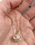 Gold Herkimer Diamond Wrap Necklace