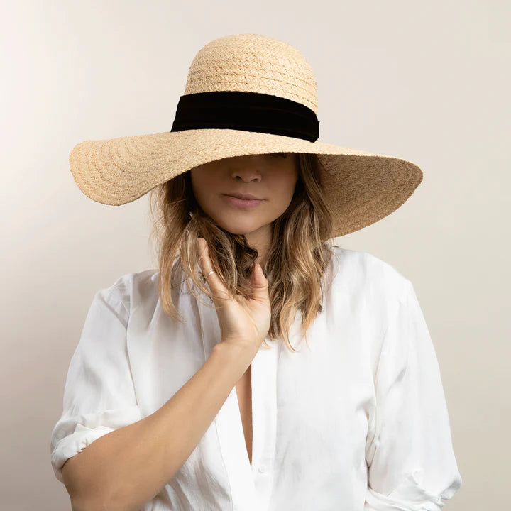 Avalon Sunhat in Natural/Black