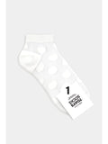 Basic Dot Ankle in White