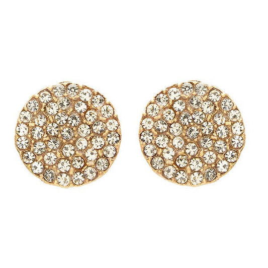 Small Pave Disc Studs