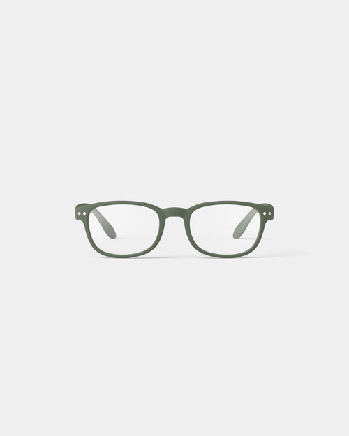 #B Shape Readers in Khaki Green