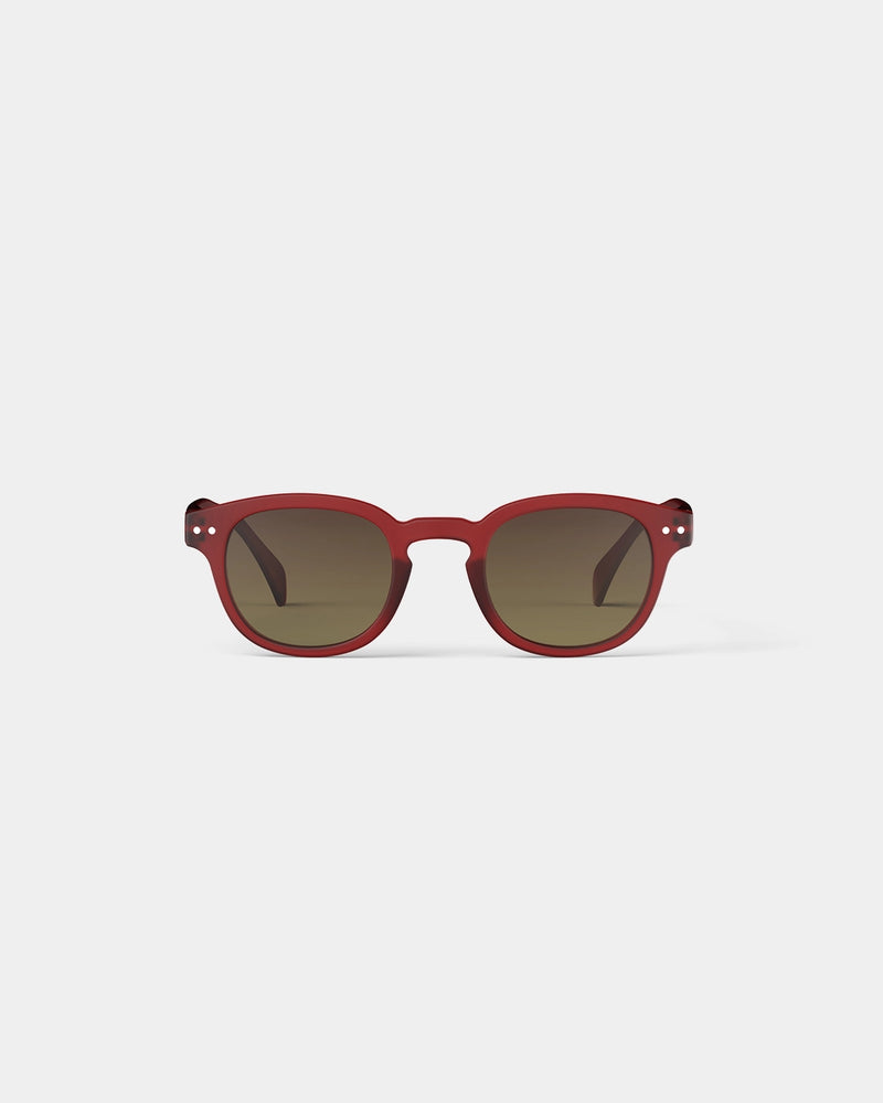 #C Shape Sunglasses in Crimson