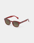 #C Shape Sunglasses in Crimson