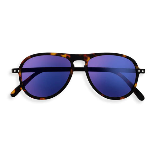 #I Shape Sunglasses in Tortoise/Blue Mirror