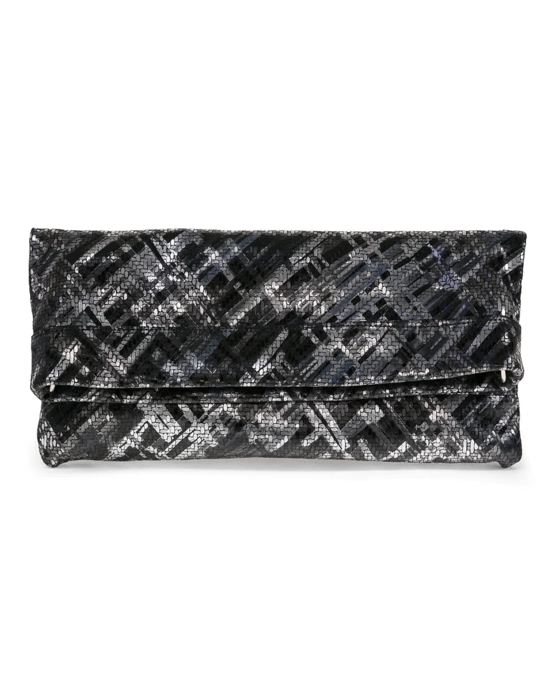 Mollie Crossbody/Clutch in Black Silk