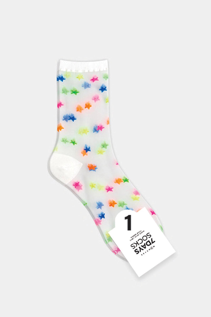 Neon Star in White/Multi