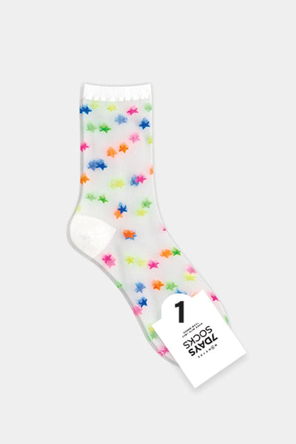 Neon Star in White/Multi