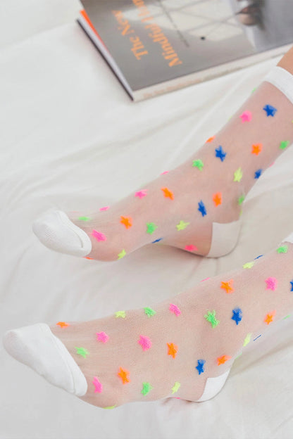 Neon Star in White/Multi
