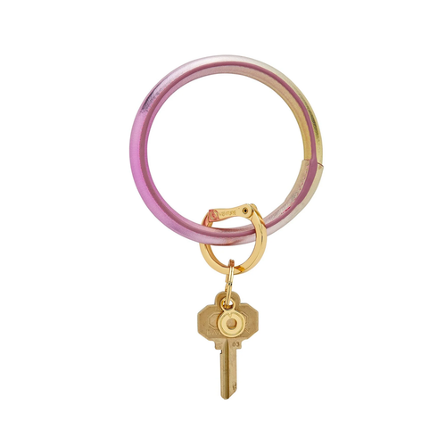 Big O Leather Key Ring in Ombre Rose
