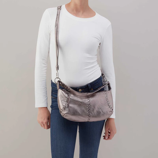 Opal Mini Shoulder Bag in Pewter Spur
