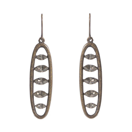 Navette Open Oval Earrings
