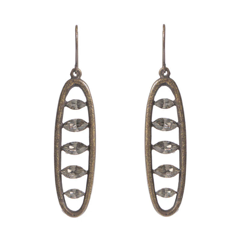 Navette Open Oval Earrings