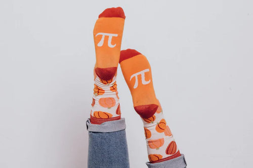 Crew Socks in Pumpkin Pi