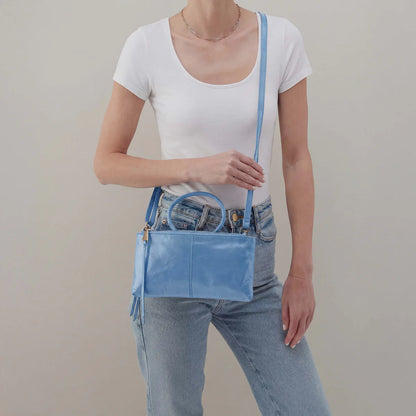 Sable Crossbody in Faded Denim