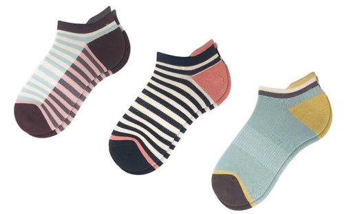 Ankle Socks in Stripe 3-pack Set